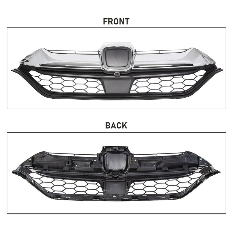 Fit 2017 2018 2019 Honda CRV CR-V Front Bumper Upper Grille Chrome HO1210147C