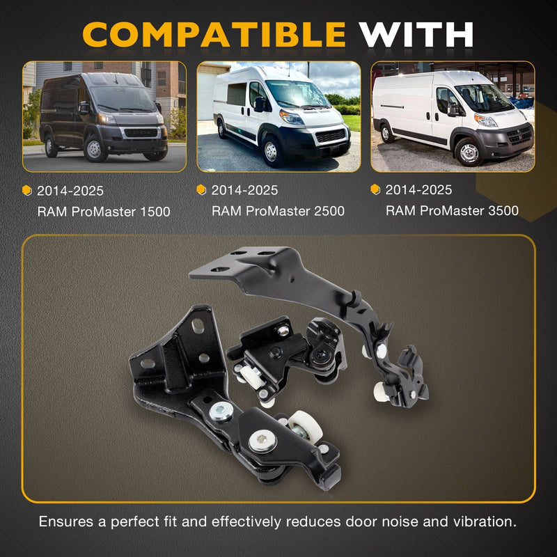 Upper Middle Lower Right Sliding Door Roller Kit for Ram ProMaster 2014 2025