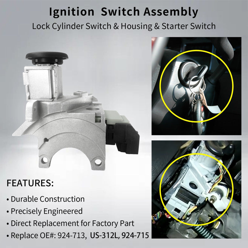Ignition Lock Cylinder Switch Housing For Chevy Silverado GMC Sierra 03 To 07