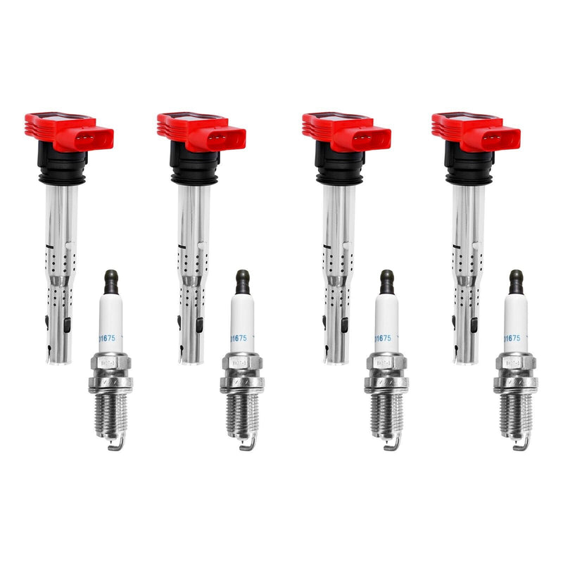 UF529 Ignition Coil Spark Plug Pack for Audi TT A4 A5 VW Tiguan Jetta 4 Pack