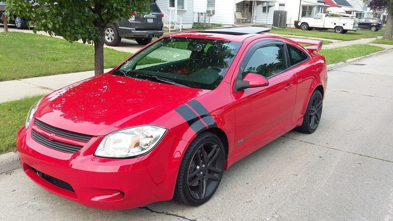 4 Inch Dual Fender Stripe Hash Mark Stripe Decal Graphic Kit for Chevy Cobalt