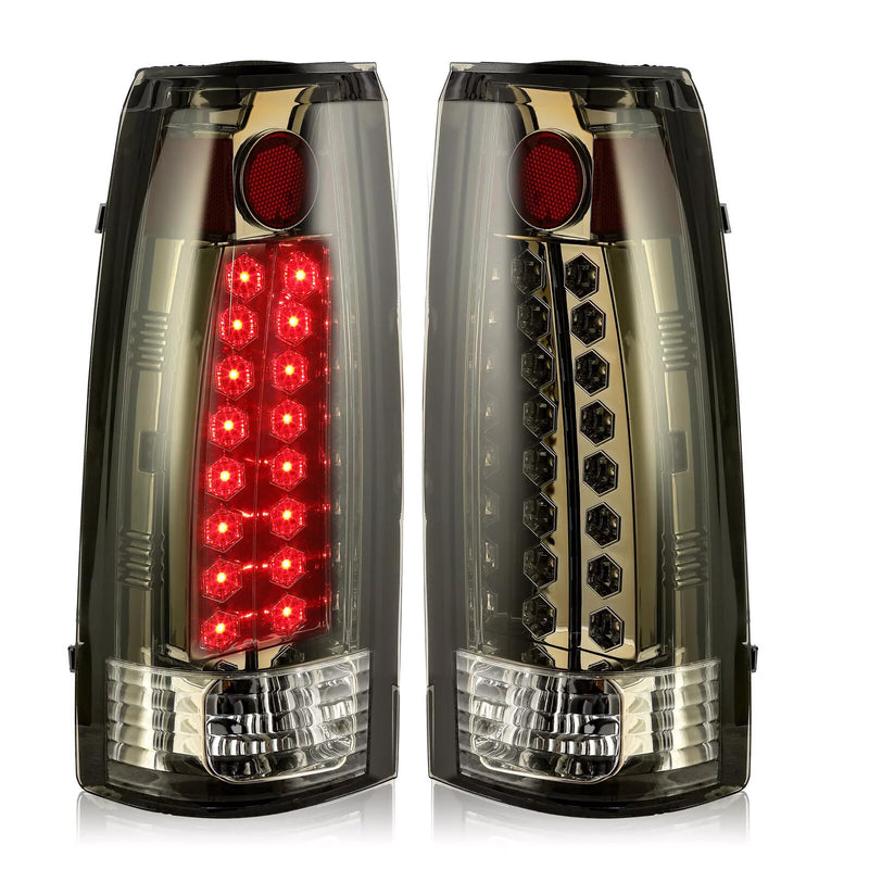 DOT Fits 88 98 Chevy GMC C K 1500 3500 Yukon Silverado Smoke LED Tail Lights