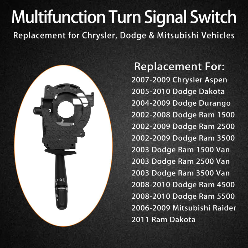 Turn Signal Windshield Wiper Switch for 02 10 Dodge Ram Durango Chrysler Aspen
