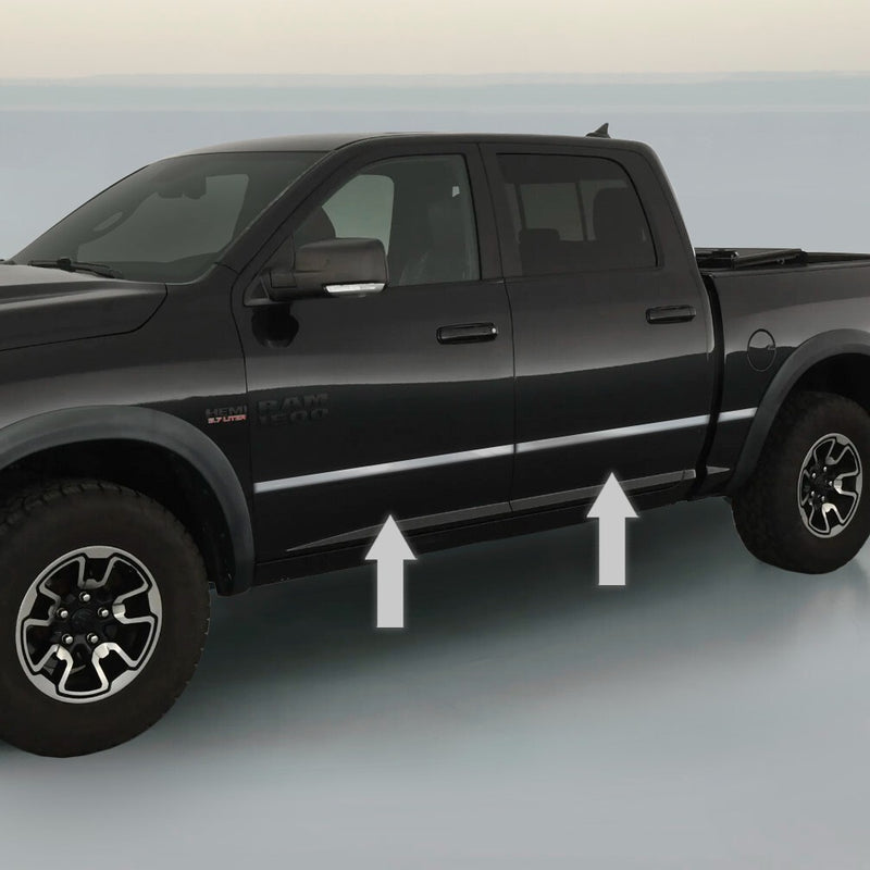 Side Door Rocker Panel Molding Package for Dodge Ram Chrome 09-17