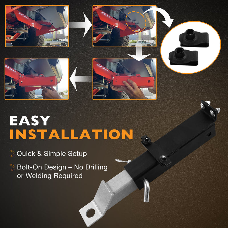 2 Inch Rear Hitch Receiver Kit for Bad Boy Rebel Rogue Renegade Mowers 2019 Plus