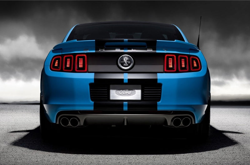 9 Inch Black Carbon Fiber Vinyl Rally Racing Stripes for Ford Mustang Cobra