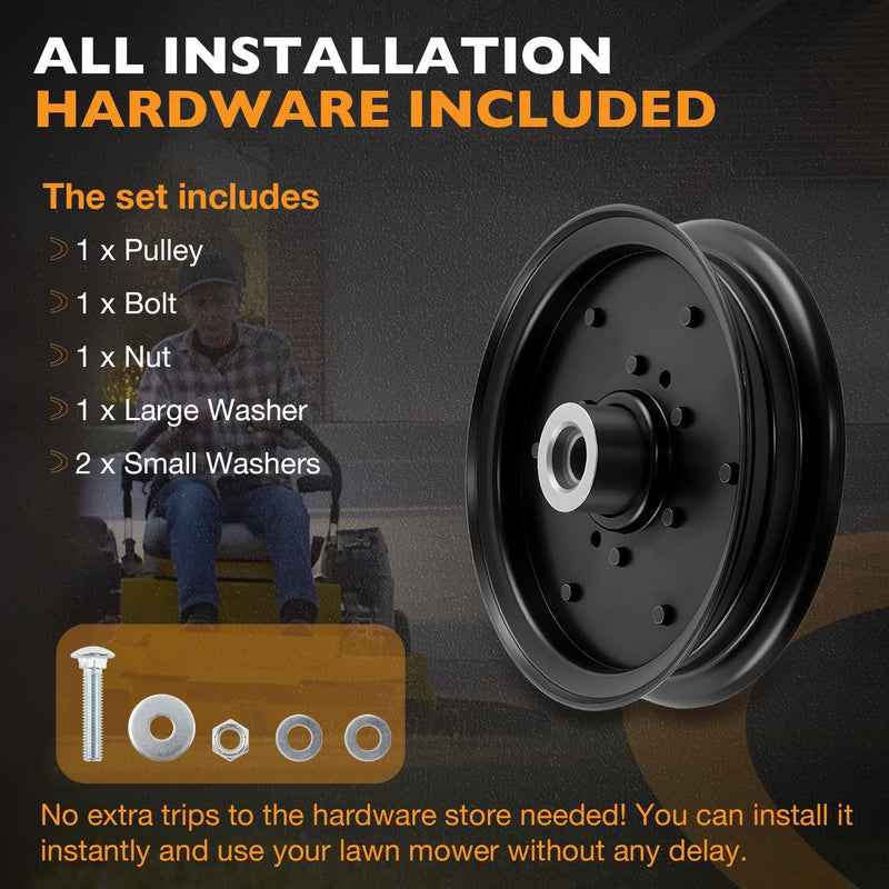 604231 Flat Idler Pulley For Hustler Raptor 48 52 54 60 Inch Mower 126124 1X