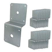 DURAFORCE Galvanized Deck Joist Tie Plate Z Bracket for 2x4 Cross Joist and 4x4 Post 20 Piece