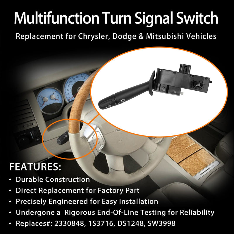 Turn Signal Windshield Wiper Switch for Dodge Ram Chrysler Durango Aspen 02to10
