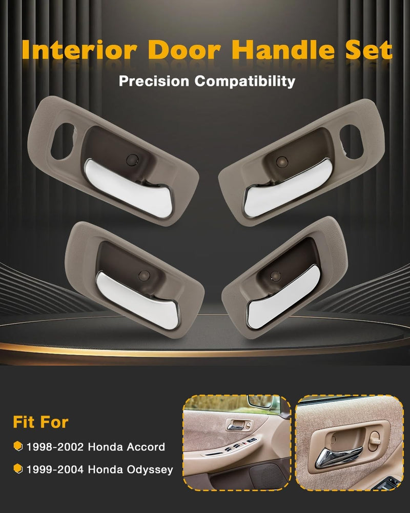 72165S84A01ZC Interior Door Handle Kit for Honda 1998 2004 Accord Odyssey