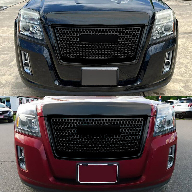 DURAFORCE Gloss Black Front Bumper Upper Grille For GMC Terrain Denali 2010-2015