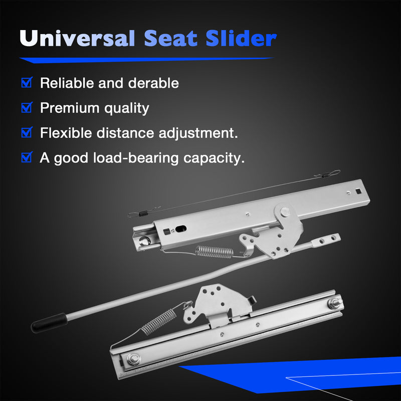 Universal Adjustable Seat Slider Dual Locking Rails Brackets Kit For Bucket Seat