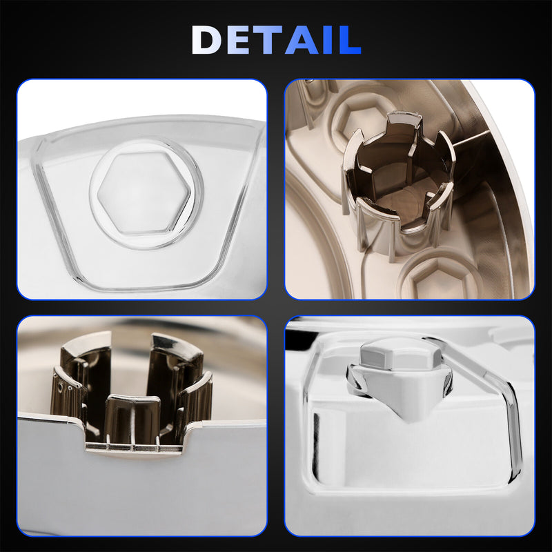 6PG03SZ0AB Chrome Wheel Center Hub Cap Cover Front for Ram 4500 5500 2019 2021