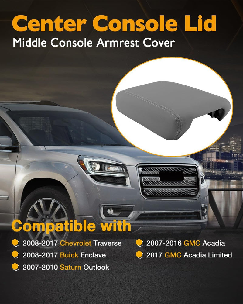 Center Console Lid For GMC Acadia Chevy Traverse Buick Enclave Saturn 2007 2017