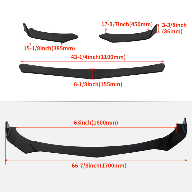 Front Bumper Lip Spoiler Splitter Body Kit Diffuser for 2018 2020 Toyota Camry