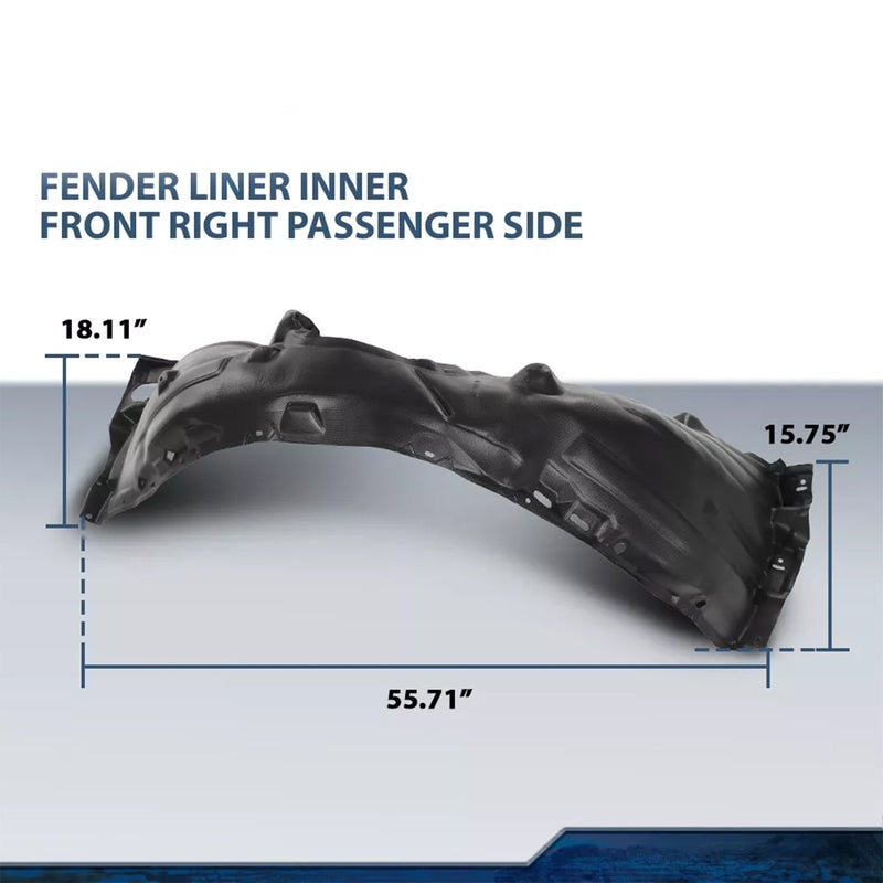 DURAFORCE 5387506280 Front Fender Inner Liner for 2018-2024 Toyota Camry RH Side