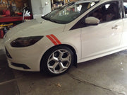 DURAFORCE 3 Inch Dual Fender Stripe Hash Mark Decal Graphic Kit for Ford Focus