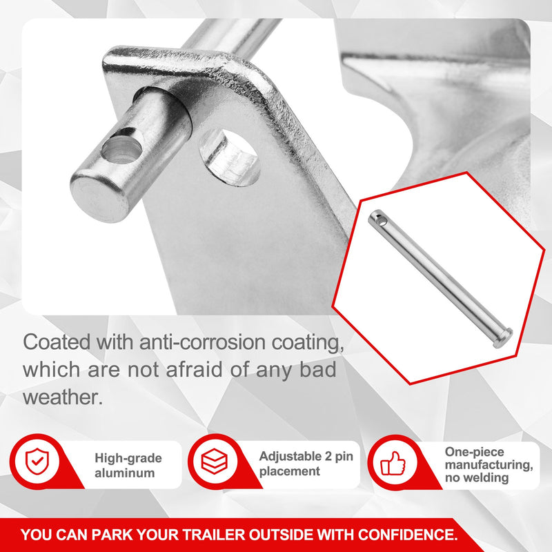 Gooseneck Trailer Lock Silver with Key Lock for RVs Livestock Haulers Trailers