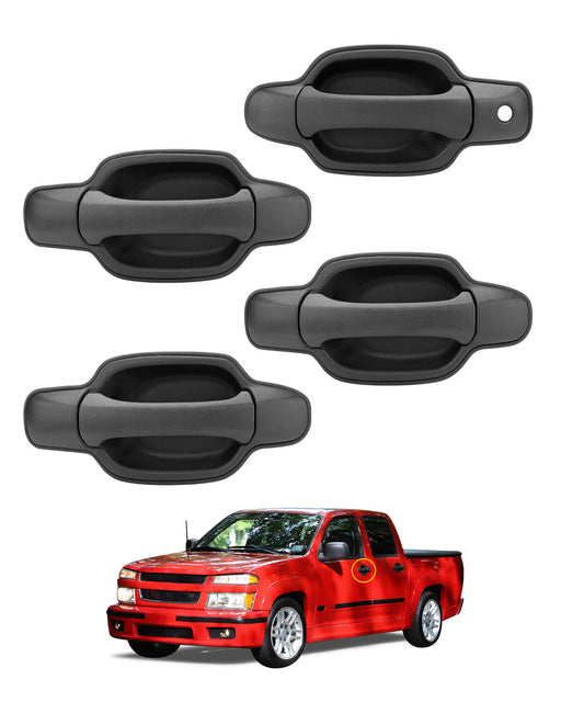 DURAFORCE Exterior Door Handle Set Front Rear For Chevy Colorado GMC Canyon 04 12