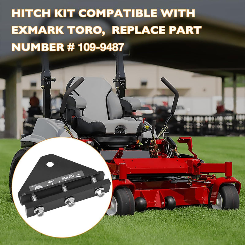 109 9487 Hitch Kit for Exmark Toro Zero Turn Lawn Mower Trailer
