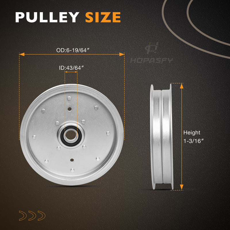 AUC10172 Lawn Mower Deck Flat Idler Pulley For John Deere Z540R ZTrak 15959