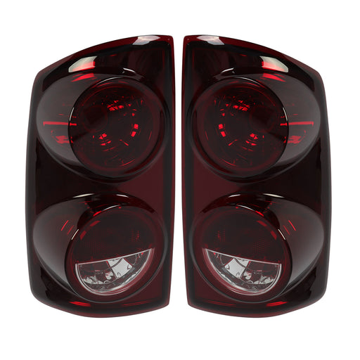DURAFORCE Pair Red Smoke Tail Lights Lamps for 2007-08 Dodge Ram 1500 07-09 Ram 2500 3500