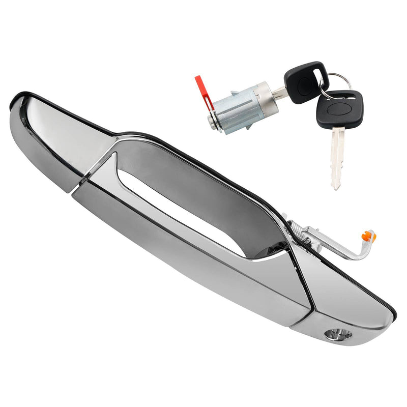 Exterior Door Handle Driver Side w/ Lock Cylinder for Chevy GMC Cadillac 07 13