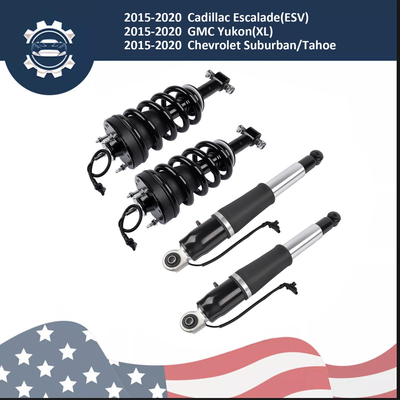 DURAFORCE Set of 4 Front Rear Shock Absorber Struts Assys For Escalade Chevy Tahoe Yukon