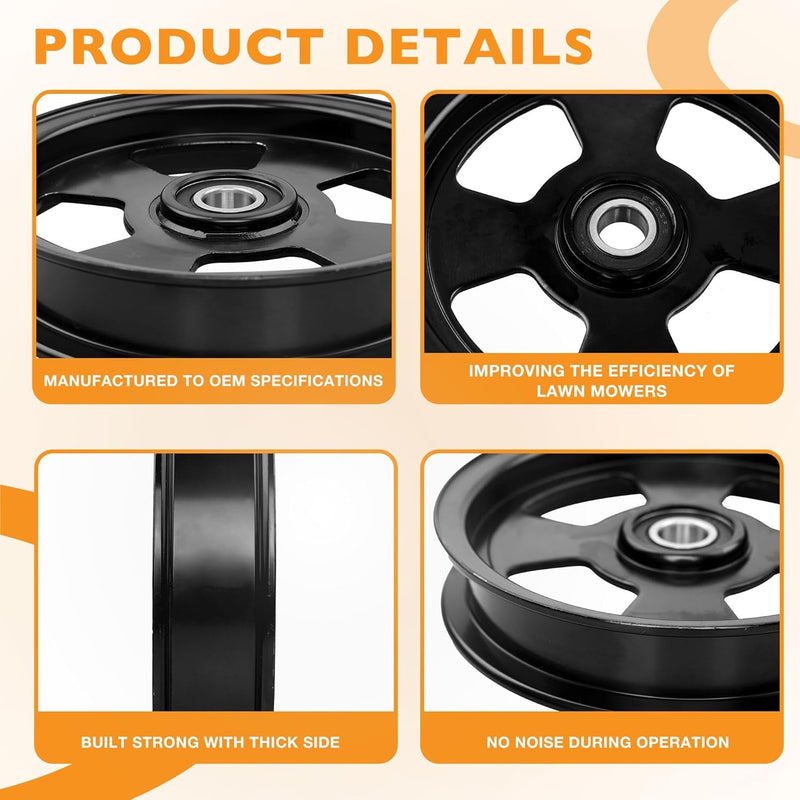 1365404 1145895 Mower Deck Flat Idler Pulley for Exmark Lazer Z Radius Toro