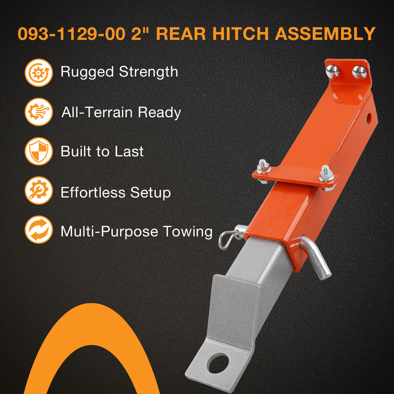 093 1129 00 2 Inch Rear Hitch for Bad Boy Rebels Rogue 2019 Plus Heavy Duty