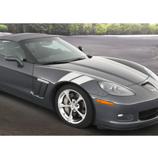 DURAFORCE 4 Inch Fender Hash Mark Stripe Decal Graphic Kit for Chevy Corvette C5 C6