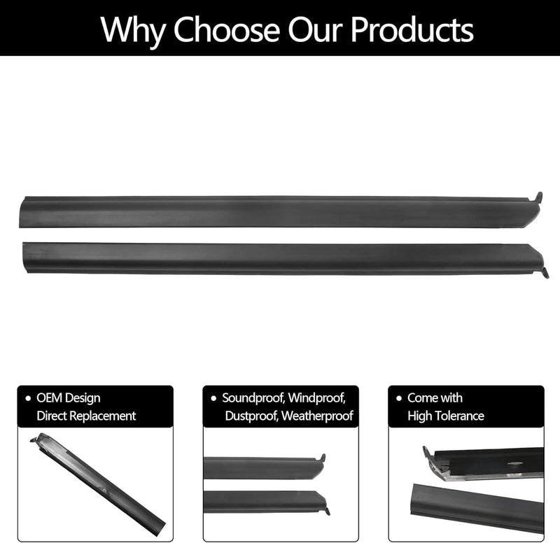 Weatherstrip Window Moulding Trim Seal Belt Front Outer for 1999 2011 Ford Ranger