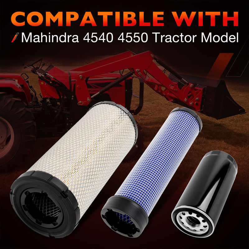 006000455F1 006000456F1 Air Oil Fuel Filter Kit For Mahindra 4540 4550 6 Piece
