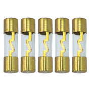 DURAFORCE AGU Fuse 60A Gold Glass Inline for Car Auto Audio Stereo Amplifier Protection
