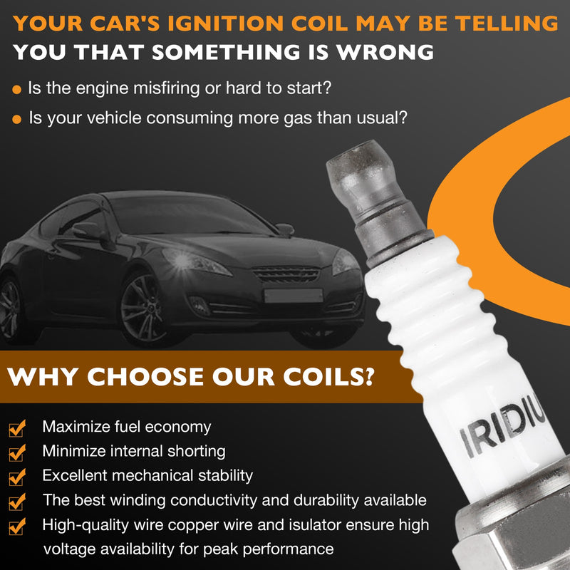 Ignition Coils & Iridium Spark Plugs Wire for Ford F150 Lincoln Mercury 91 01