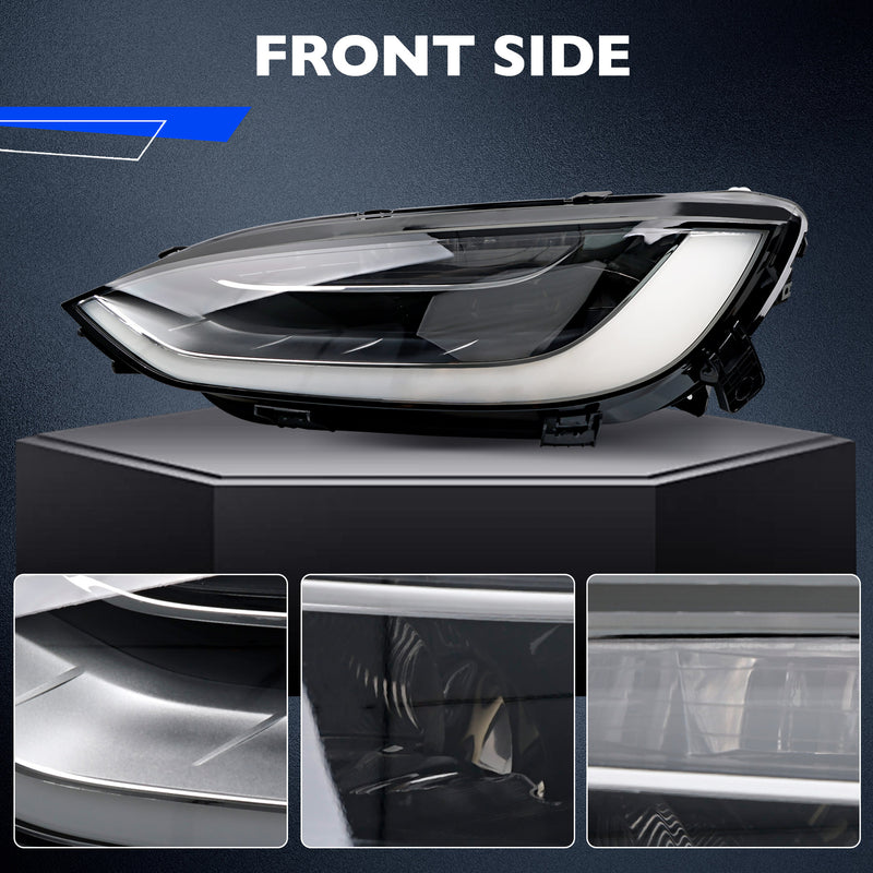 LED Headlight Assy Driver Passenger Side for 2022 2024 Tesla Model X Plaid 2x