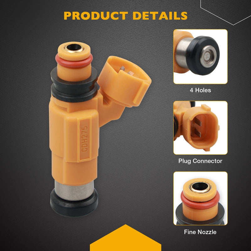 Fuel Injectors for Mitsubishi Galant 1999-2000 Montero Sport 2.4L 97-99 4 Pcs