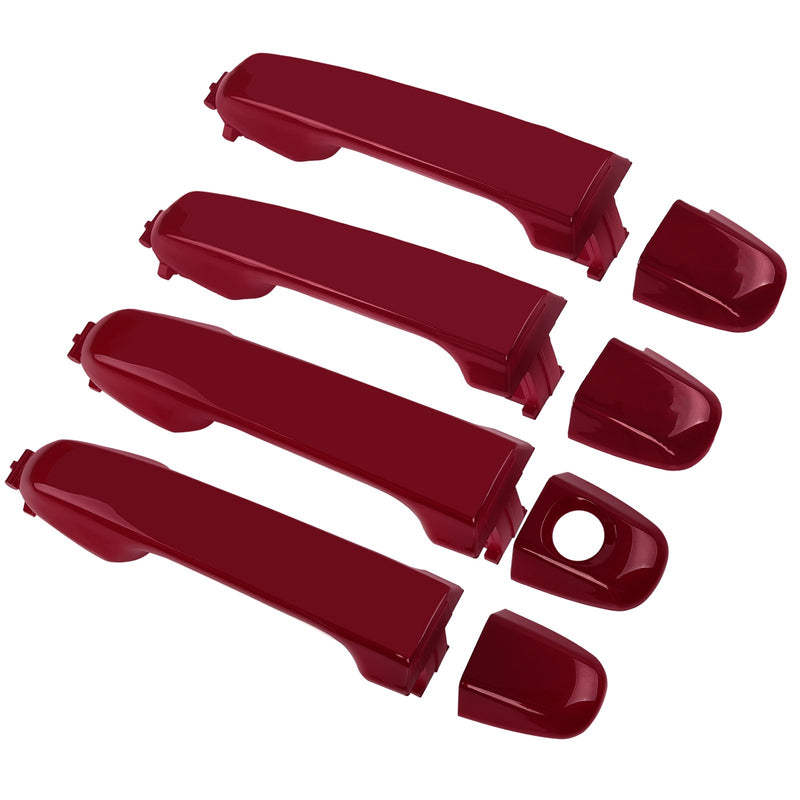 Exterior Door Handles Front Rear Kit for Toyota Camry 2012 2017 Red 4 Piece