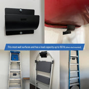 DURAFORCE Wall Mount Ladder Wheelbarrow Hanger Hook Heavy Duty Storage for Garage 3 Pack