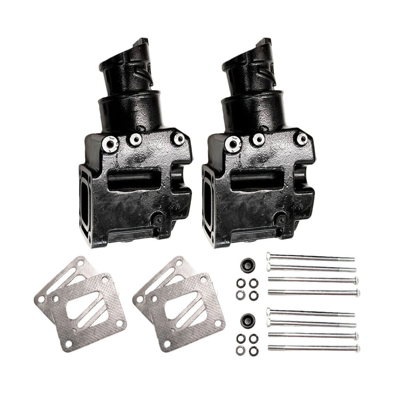 2 Pack 4 Inch Exhaust Riser Elbow For MerCruiser 8079882A 51140 44354A3 44354A9