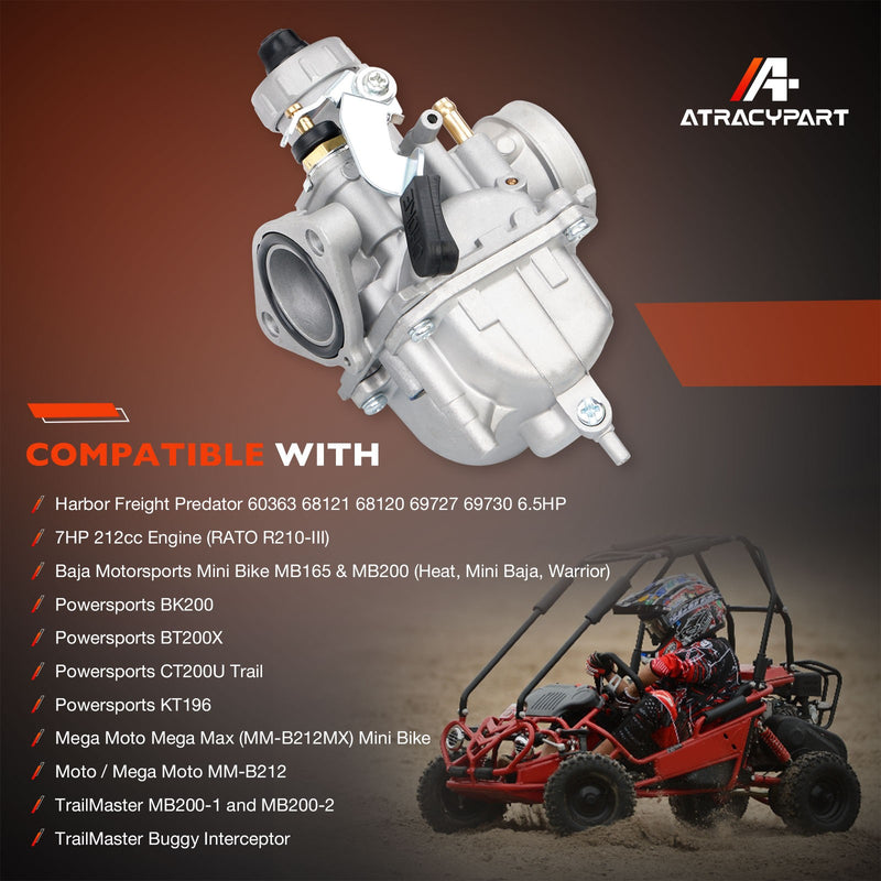 VM22 26mm Carburetor Throttle Assembly Kit for Predator 212cc GX200 196cc CT200U