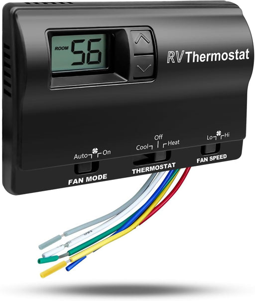 DURAFORCE 83303862 RV Digital Thermostat for Coleman Mach Air Conditioners 8330 337 Black