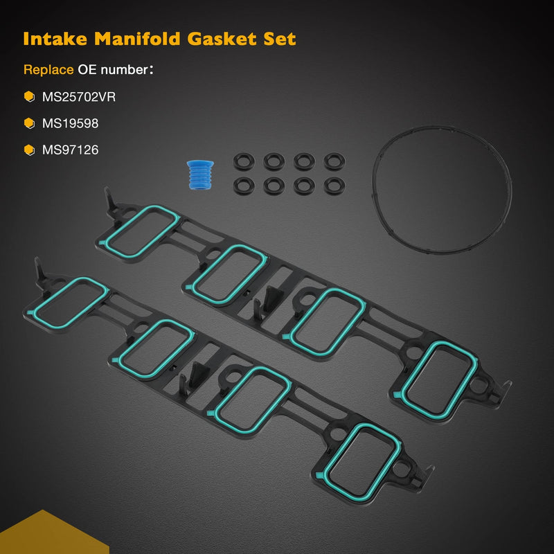 Intake Manifold Gasket for GMC Savana Chevy Silverado Cadillac Hummer 2007 2016