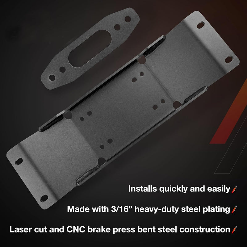 Trailer Winch Mount Plate Bracket Set For Polaris Ranger Midsize 570 2022 2025