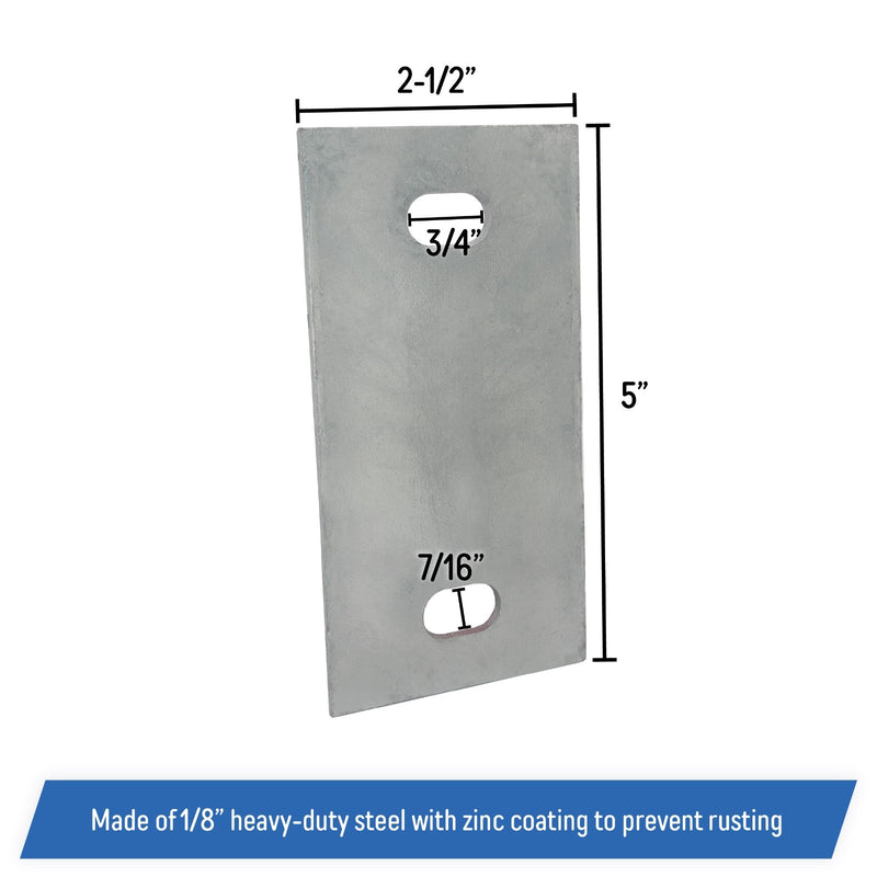 Dock Washer Plate 5 x 2 1 2 Inch Heavy Duty Galvanized Steel 2 Pieces