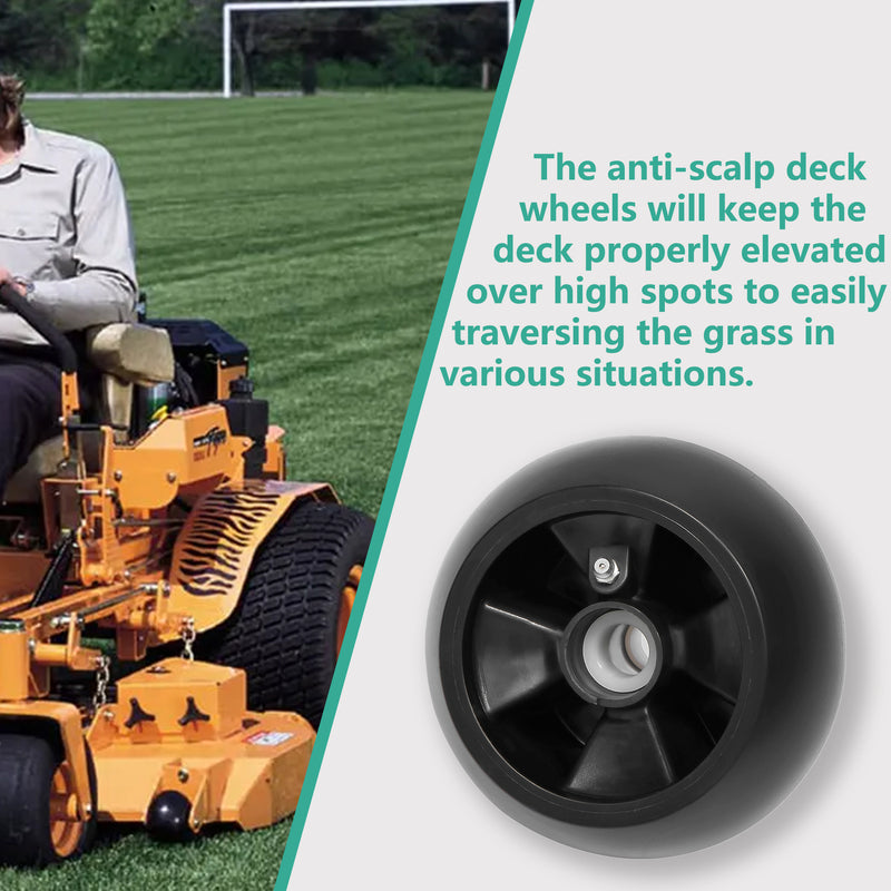AM125172 Mower Deck Wheel Kit for John Deere 48 54 60 72 Lawn Mowers 4 Pack