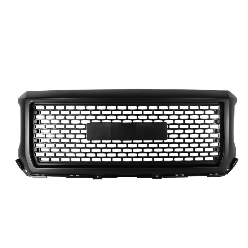 DURAFORCE Front Upper Bumper Grille for GMC Sierra 1500 2014 2015 Matte Black Denali