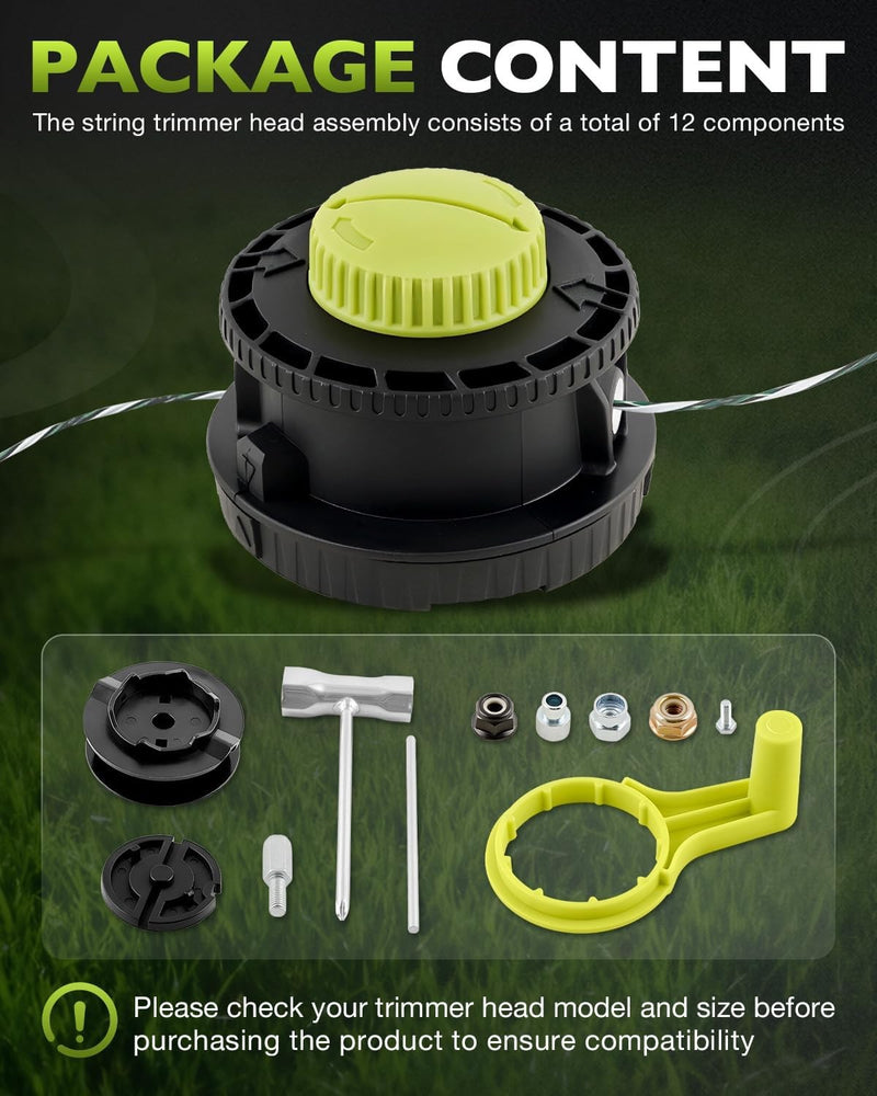 314608005 String Trimmer Head Straight Shaft for Ryobi RY15526 RY15527 RY15529