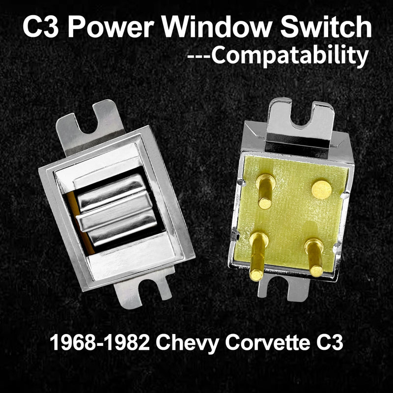 1725109 Power Window Switch Left and Right Side for Chevy Corvette C3 1968-1982 2 Pack