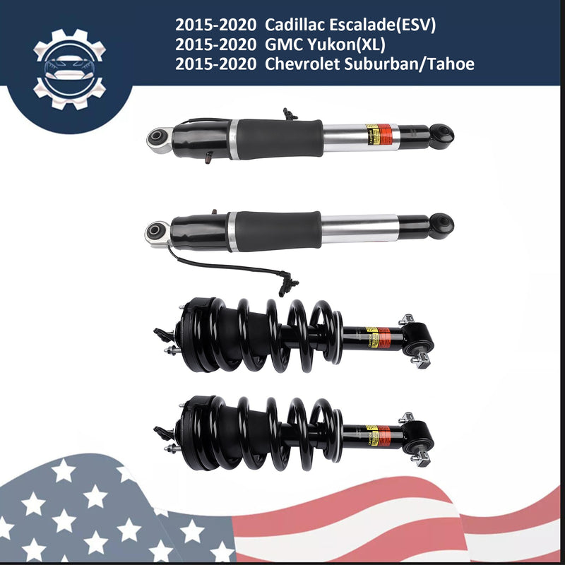 DURAFORCE Set of 4 Front Rear Shock Absorber Struts Assys For Escalade Chevy Tahoe Yukon